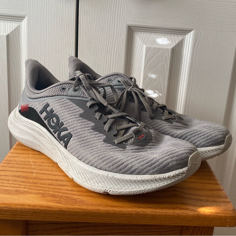 HOKA ONE ONE Solimar Limestone/Black Running Athletic Shoes SZ 12D